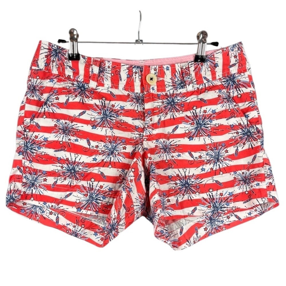 Lilly Pulitzer Women’s Callahan Sunseeker Shorts July 4 She’s a Firecracker Sz 0
